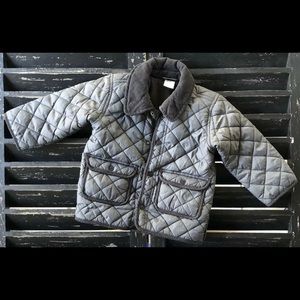 H&M Navy Quilted Infant Baby Snap Up Jacket